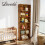 Levede 6 Tier Slim Industrial Bookshelf Walnut 7
