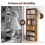 Levede 6 Tier Slim Industrial Bookshelf Walnut 5