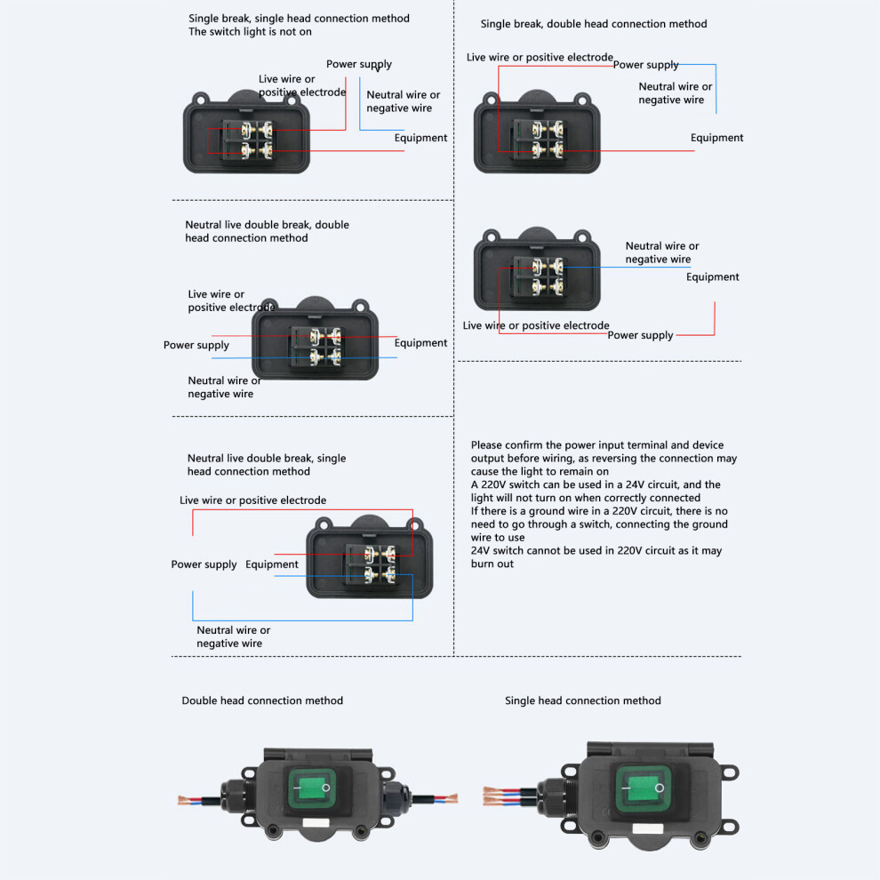 Marine Switch IP68 Inline Power Cord Box
