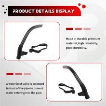 Silicone Swimming Front Breathing Tube Diving Training Adults Snorkel Diving Tube Swimming Scuba Diving Equipment,Black