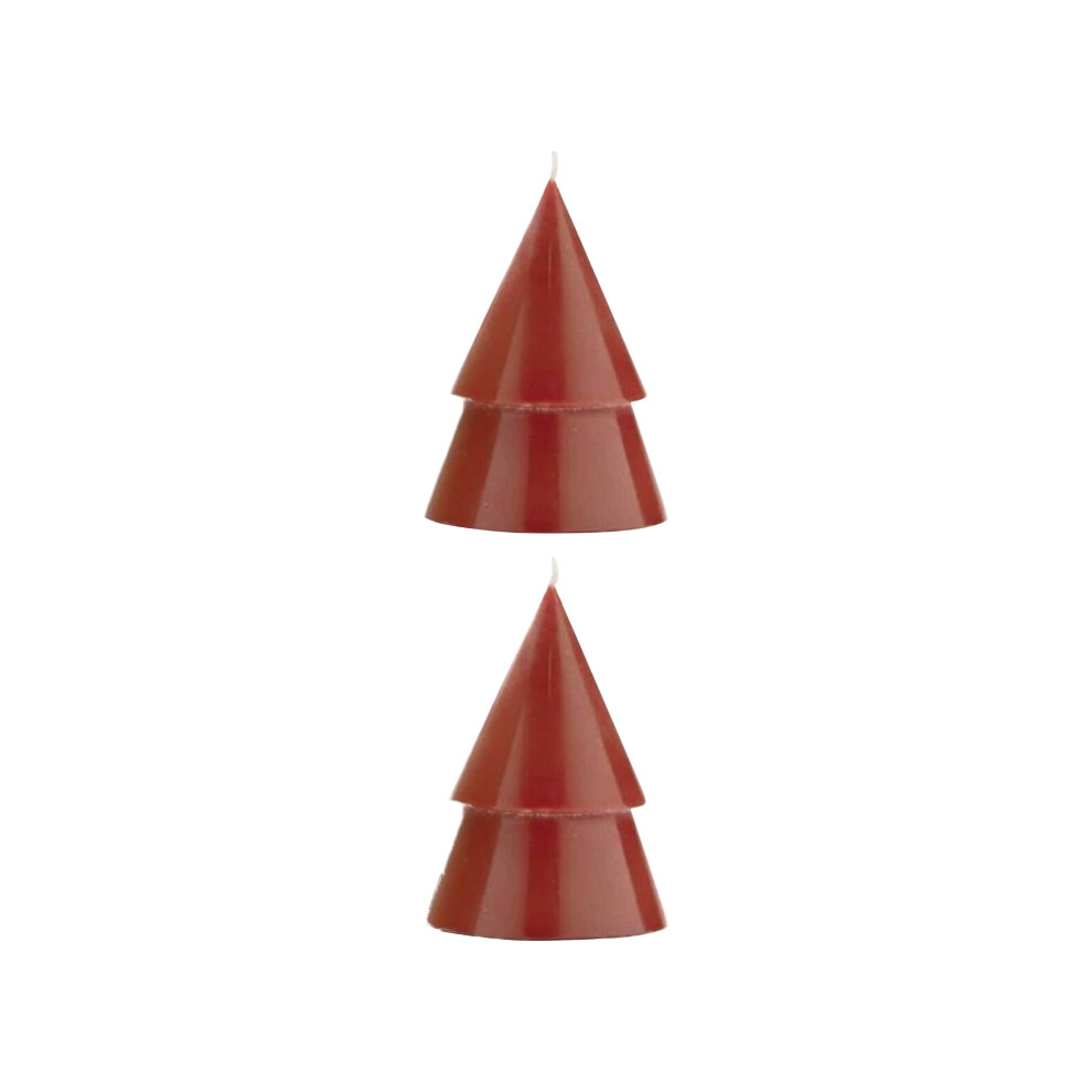 Originalhome (One Size, Red) Tree Christmas Candles (Pack Of 2)