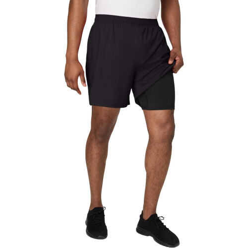 Hanes Mens Workout Shorts with Boxer Brief Liner