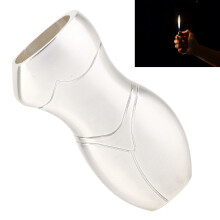 2 pièces de protecteurs pour briquets en aluminium argenté en forme humaine 3D