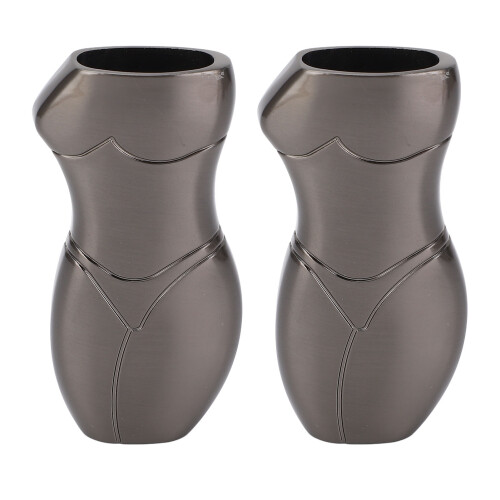 2Pcs 3D Human Shaped Aluminum Lighter Cases Protective Holder Pouch Black 1