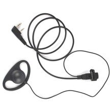 Einzeldraht-OhrhöRer-Headset-Kit MIC PTT-Mikrofon D-FöRmiger 2-Poliger FunkkopfhöRer Walkie-Talkie-OhrbüGel