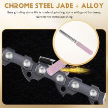 50 Pieces Burr Grinding Stone File,Polishing Grinding Tool Grinding Bits for Chainsaw Sharpener, 0.16 Inch/ 4 mm