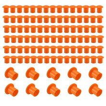 100 Pcs Mushroom Rebar Cap Plastic Mushroom Rebar Safety Caps for Rebar 3 to 7, Orange Color, 2.36 x 2.17 x 1.5 Inches