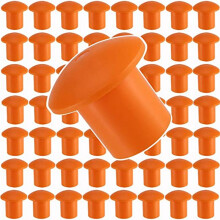 80 Pcs Rebar Caps, Mushroom Rebar Safety Cover, Orange Rebar Covers Caps for Rebar Stake, Rebar Size 3- 8, 10M -25M