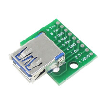USB 3.0-Buchse auf Dip-Pin-Testplatine USB 3.0 auf Dip-Netzteilplatinenmodul USB 3.0-Adapterplatinenkonverter