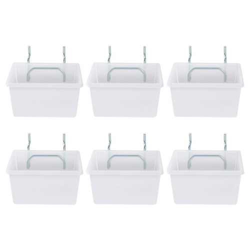 6 Pack Pegboard Clear Bins, Pegboard Bins Hooks, DIY Pegboard Accessories, Workbench Small Bins Fit 1/4 -1/8 Peg Board