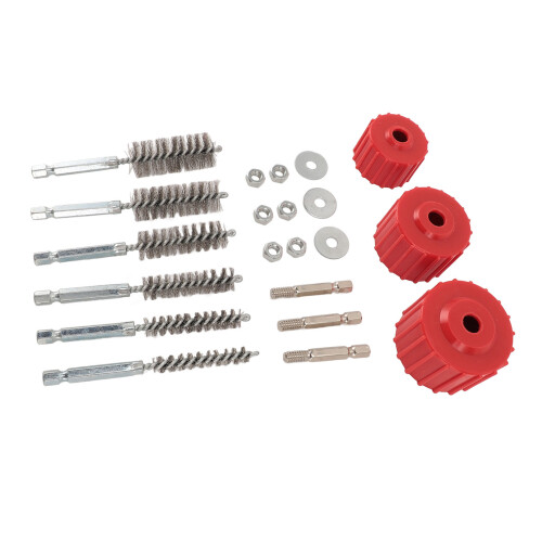 Pulitore per tubi in rame per trapano 1/2-1 in, codolo da 1/4" 1