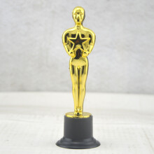 24 Pack Plastic Gold Star Award Trophies Statuette for Party Favors,School Award,Game Prize,Party Prize