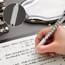 Stylo Géométrique Froissé en Métal, Stylo à Changement de Forme en Métal Anti-Stress, Stylo à Gel Rétractable de 0,5 Mm, Or Champagne