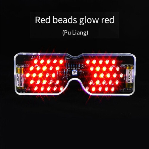 Light  Glasses Soldering Practice Kit Sound Activated LED Eyeglasses DIY Electronics Kit for Learning Project B 1