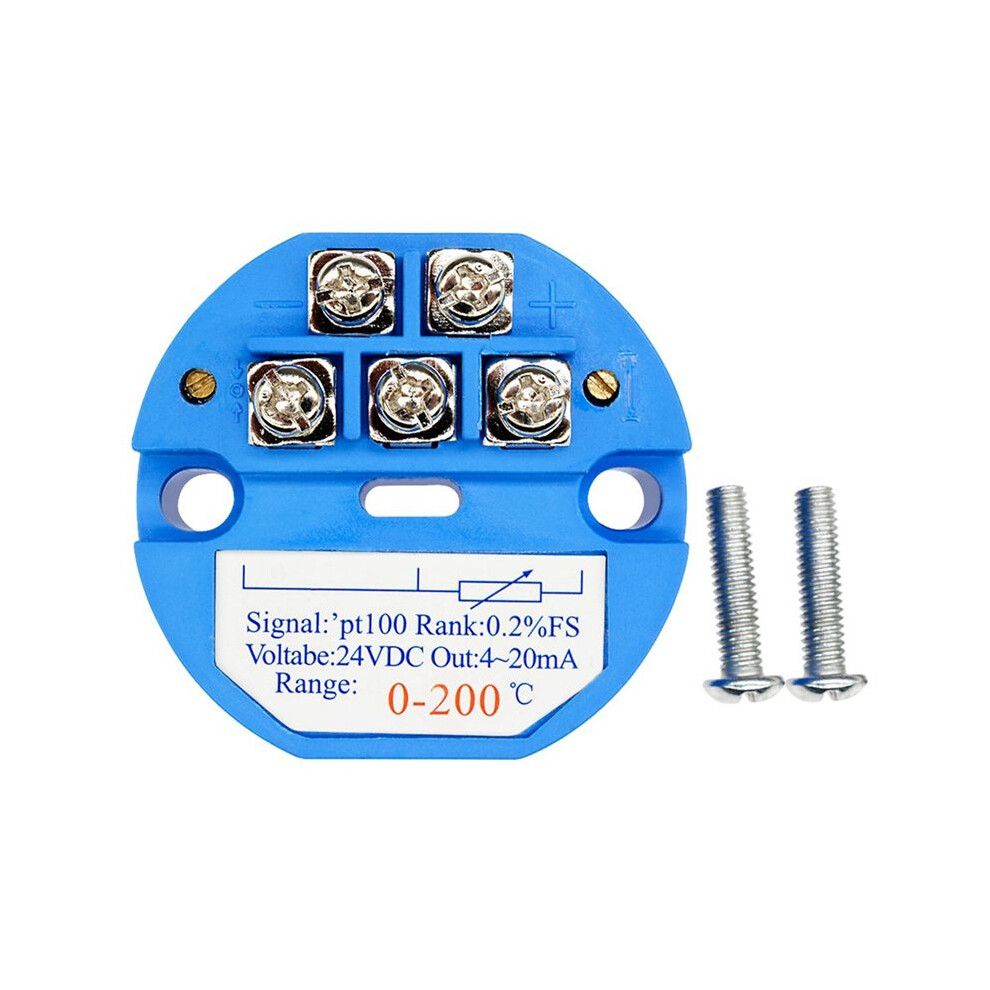 Pt100 0-200 Degree Temperature Sensing Transmitter 4-20Ma Output Mounted Temperature Transmitter 6032708518574