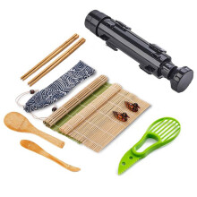 Zestaw Sprzętu do Robienia Sushi, Japońska Forma do Bułek Ryżowych Wielofunkcyjna Forma do Robienia Sushi Narzędzia Kuchenne