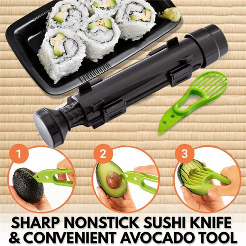 Sushi Making Equipment Kit, Japanese Rice  Roll Mold Sushi Multifunctional Mold Sushi Making Kitchen Tools 2