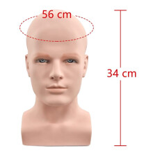Male Mannequin  Professional Manikin  for Display Wigs Hats Headphone Display Stand (Matte Black)