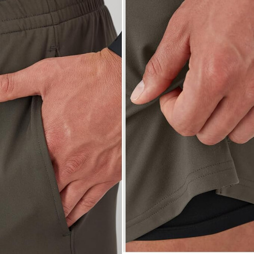 Hanes Mens Workout Shorts with Boxer Brief Liner 2