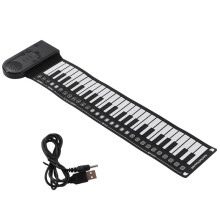 Keyboard Piano Roll  Electric Piano for Beginners Foldable 49 Keys Electronic Piano