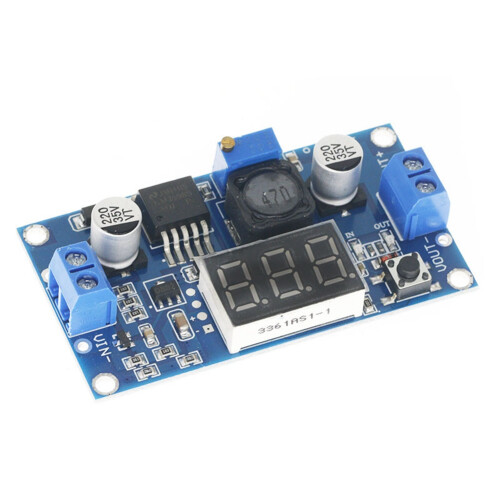 3Pcs LM2596 - Voltage Adjustable Step-Down Converter Voltage Regulator LED Display Voltmeter 4.0-40V to 1.25-37V 2