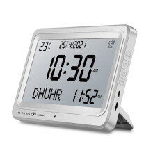 Azan Clock Automatic Worldwide Digital 8 Azan Prayer Sounds Islamisk VäGg- och Skrivbordsklocka B