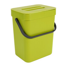 Trash Can with Lid Under Sink Green Trash Can Plastic Waste Basket Hanging Waste Bin for Bathroom/Office,Waste Compost Bin for Kitchen Small Garbage