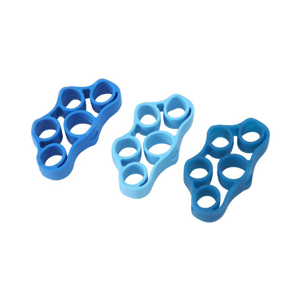 3 in 1 Finger Stretcher Resistance Bands Hand Extensor Exerciser Finger Grip Strengthener Strength Trainer for Forearm Exercise Guitar Finger and Rock