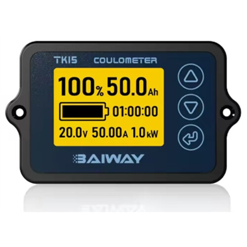 BAIWAY Coulometer Battery Capacity Indicator Professional Precision Vehicle Battery Capacity Tester Voltage Current Indicator 2