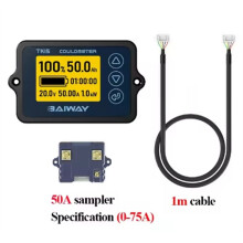 BAIWAY Indicador de Capacidade da Bateria Coulometer Testador Profissional de Precisão da Capacidade da Bateria Do Veículo Indicador de Tensão e