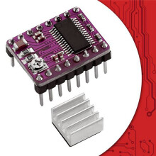 5 PièCes Carte de Pilote de Moteur Pas à Pas StepStick DRV8825 ContrôLeur de Pilote Pas à Pas Module de Moteur Pas à Pas Radiateur Dissipateur de