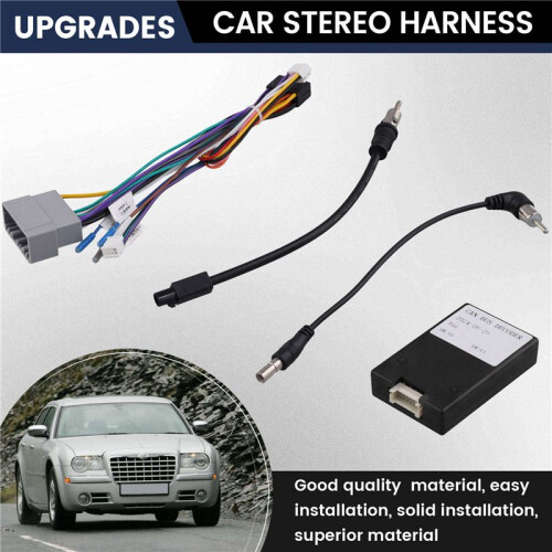 16 Pin Car Android Stereo Wiring Harness Adapter Protocol Box CAN Bus Decoder for  300C  Grand Cherokee 1
