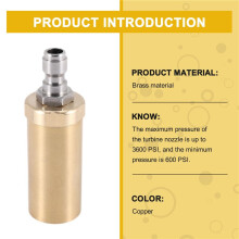 Car Washing Pressure Washer Rotating Turbo Nozzle 3600 Psi, 4.0 Orifice, 4.0 Gpm