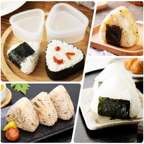 2 PCs Triangular Form Sushi Mold Onigiri Rice  Frame Food Mould Decorating Tools 2