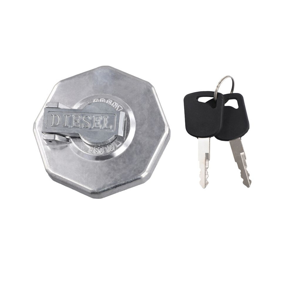 Car Fuel Cap With Key For Elf Npr Nqr 4Hk1 8-98146010-0 8-98088982-0 Silver 6031075720610
