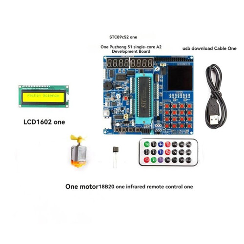 51 Single Chip Microcomputer Development Board 51 Development Board Learning Board STC89C52 Suite Minimum System 2