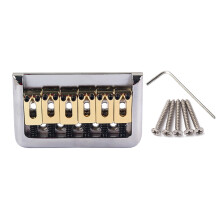 6 Strings Hardtail Saddle Bridge with Wrench and Screws for Stratocaster Strat Electric Guitar Replacement Parts
