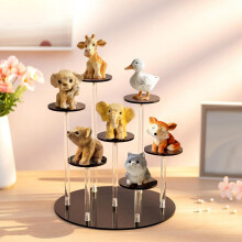Acrylic Dessert Display Stand Jewelry Cake Perfume Storage Rack Birthday Cupcake Display Rack Toy Organizer Black