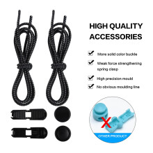 5 Pair No Tie Shoe Laces,Reflective Elastic Lock Shoe Laces, One Size Fits All Adult and Kids Shoes