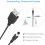 Power Cord USB to 5.5X2.1 Multifunctional  Interchangeable Plug 10