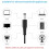 Power Cord USB to 5.5X2.1 Multifunctional  Interchangeable Plug 5