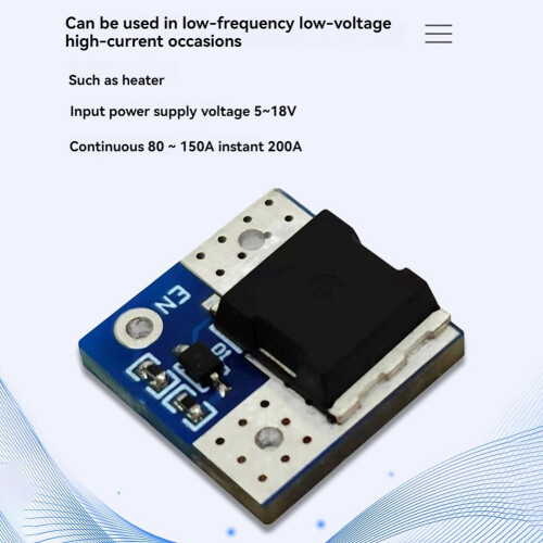 5-18V  High Power MOS Trigger  Drive Module 200A Max FET PWM Regulated Electronic  Control Board 1