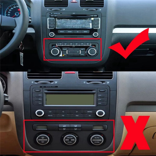 1KD858069 Car Climate Control  Panel Frame CD Navigation Frame for   MK5 2005-2010 2