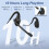 Headset with Microphone,Open Ear Headphones Wireless Noise Cancelling Headset for Office Driving Work Home 1