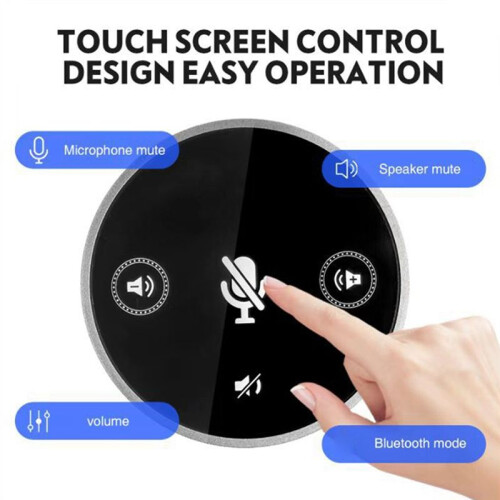 USB Microphone Conference Speakerphone ,360 Degree Omnidirectional Condenser Mic Computer Video Speakerphone for PC 1