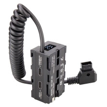 D-TAP to NP-F550/970 Dummy Battery NP-F Series Double-Sided Dummy Battery Camera Monitor Image Transmission Photography