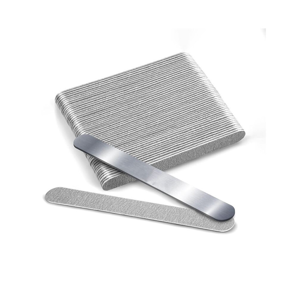 Nail File 180 Grit Professional Russian Manicure Reusable Peel and Stick Nail Files, Replaceable Emery Boards,Steel Base