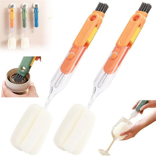 Use Multi-Function Cup Brush Five-In-One Sponge Cup Brush Cleaning Brush Insulation Cup Bottle Water Cup Brush 2