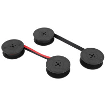 2Pack Typewriter Ribbon Twin Spool Typewriter Ribbon Ink Twin Spool Ink Replacement Part for Most Typewriter(Red,Black)