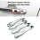 8PCS ABS Silver Chrome Outer Side Door Handle Cover Trim with  Hole for  Explorer 2011-2018 2